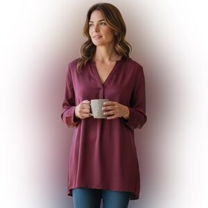 A new day Chic Burgundy Blouse for Women